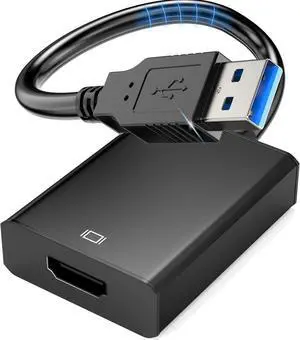 L LIMINK USB A to HDMI Adapter, Fit for LIMINK S19/S20/LK14/LK15/LK16/ET14/ET14 PRO/SP12 Triple Monitor, USB 3.0/2.0 to HDMI Hub Compatible with Windows XP/7/8/10/11, Support 1920x1080P, Black