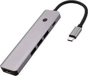 Leehitech USB Hub, 5 in 1 USB C Multiple Adapter with1*4k Port,1 * 100W PD and 3* USB 3.0, for MacBook Pro/Air Mac Pro, iMac, Surface Pro,XPS, PS5, PC