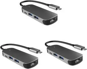 Artibetter 3pcs Type- Adapter for Computers Multifunction Expansion Transfer USB Charging Hub for