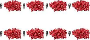 Yarzkrg 800Pcs Red RJ45 Port Ethernet LAN Hub Anti Dust Cover Plug Cap Blockout Protector with Proprietary Lock and Key