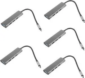 Angoily 5pcs 4 USB Hub USB c Adapter 4 Port Lightweight Design Fast Data Transfer Speeds Angoily 5pcs 4 USB Hub USB c Adapter 4 Port Lightweight Design Fast Data Transfer Speeds