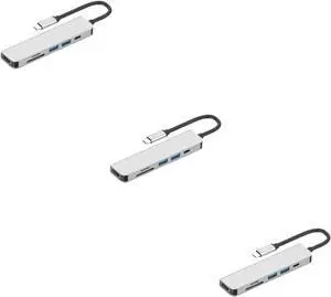 Uonlytech 3pcs 6-in-1 - Adapter Multifunction USB Hub for Laptops Tv/Projector Connect 87w Fast Charging