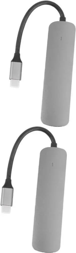 Uonlytech 2pcs Multi-Port USB Splitter Type-c USB Hub 5 Port 5gbps Speed Aluminum Alloy Adapter