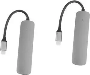 Uonlytech 2pcs USB Hub USB Ports Gaming Dock Indicator Light for Laptop Phone Compact Portable