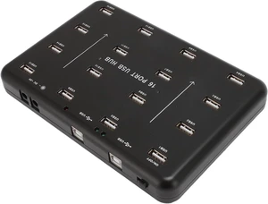 SUNGOOYUE 16 Port USB Hub, USB Flash Drive Duplicator Tester with LED Indicators for Card Reader Memory Card Hard Disk Data Transfer (US Plug) SUNGOOYUE 16 Port USB Hub, USB Flash Drive Duplicator Tester with LED Indicators for Card Reader Memory Card Hard Disk Data Transfer (US Plug)