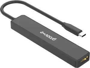 Groov-e USB-C Multiport Hub - USB 3.0 Extension Adaptor for PCs, Laptops, & Tablets - 5 Port Splitter with USB-A, USB-C & 4K HDMI Output Ports - Connects External HDD, SSD, & Flash Drives