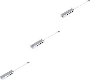 Gatuida 3pcs USB Data Hub with Mbps Ethernet Adapter Ports Type for Pc Laptop and Setup Fast Data Transfer