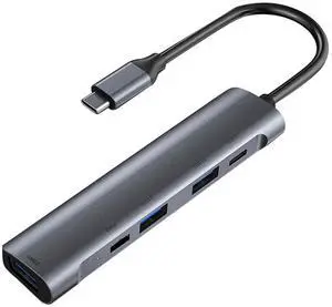 Uonlytech 2pcs Type-c USB Hub Adapter USB Ports and Dual Type-c for Efficient Multi-Device Connectivity