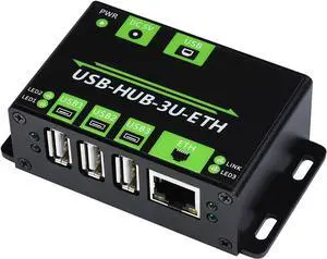 NATEFEMIN Multifunctional USB HUB Extending Extender, 3 Way USB Ports Industrial Grade for Industrial/Office Environments Requiring