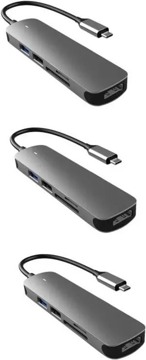 ABOOFAN 3pcs Dock USB Adaptor Multi-Port USB Hub USB Hub for Phone Portable 4 Phone