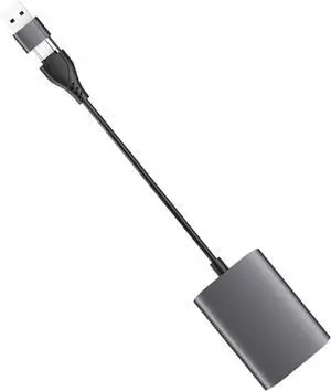 VICASKY USB 3.0/Type-C to Dual Monitor Display Adapter 1080P 60Hz Plug and Play Data Splitter for Tablets