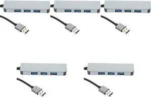 Hemobllo 5pcs USB Hub Port USB Splitter Lightweight Portable for Laptop Computer Fast Data Transmission No