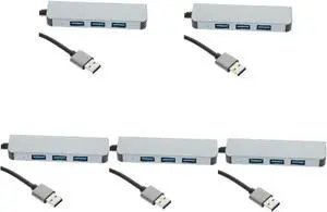 Mikikit Pcs Port Multi USB Hub Splitter for Laptop USB Adapter Lightweight Aluminum Design