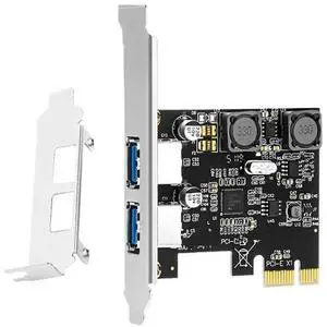 FORPCIE Two-port USB 3.0 Adapter Card PCI-E To 2-port USB Expansion Card Independent Power Supply, Installation VIA