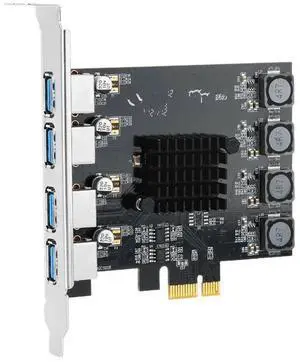 FOR PCIE Four-port USB 3.0 Adapter Card PCI-E To 4-port USB Expansion Card, Power-free and