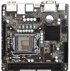 FOR 1155 Pins, Technology B75M-ITX Main Board B75 VGA 17x17cm DDR3