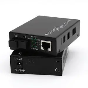 FOR 1pair 10/100m 20KM SC Simplex mode Fiber Optic RJ45 Enternet Media Converter converter fiber optic transceiver