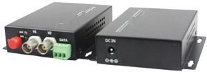 FOR 2 Channels Fiber Digital monitoring Video/Audio/Data Optical video fiber converter with 1 Channels 485 reverse data single fiber