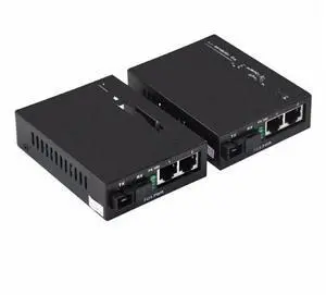 FOR 10/100/1000Mbps Fiber Optic Media Converter 1 Optical Port 2 RJ45 converter fiber optic transceiver 25KM