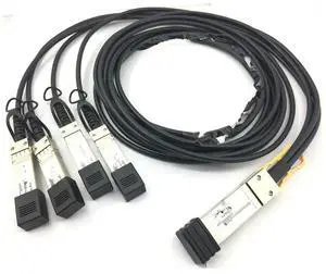 FOR 40G + DAC TO 4x10G SFP+ 2M Passive Direct Attach Twinax Copper Breakout Cable 30AWG PVC Compatibal with