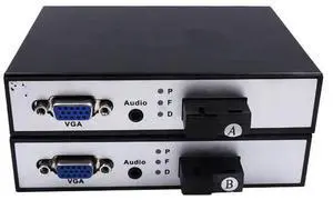 FOR 1Pair 1-channel 1080p 60hz VGA Audio to Fiber Extnder 20Km Single-mode Single-fiber SC Interface VGA 1080p Fiber Optic Extender