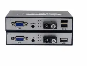 FOR VGA Fiber Optic Exender with KVM Keyboard Mouse 1080p extender 20KM VGA to Fiber Optic Converter