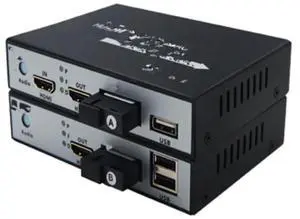 FOR 1pair1-channel HDMI to fiber digital 1080P HDMI Fiber Optic Video Extender Video Converter transmitter 1 in 2 out HDMI+3USB port