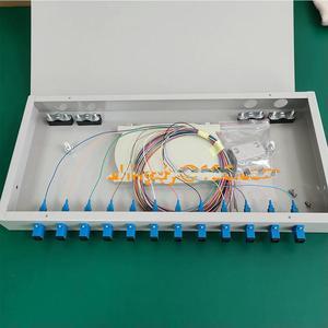 FOR 12 Port Fiber Patch Panel SC Pigtail ODF 1U Optical Fiber Terminal Box Optical Fiber Distribution Frame