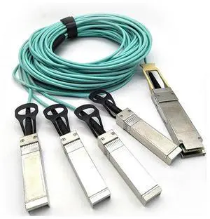 FOR 100G 28 to 4xSFP28 Cable 20M(66ft), OM3 High Speed Active Breakout Cable Active Fiber Patch Cord Optic Cable