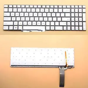 For N56 N76 N550 N750 Q550LF N550LF N550JV with BACKLIT SILVER KEYBOARD
