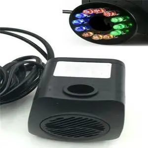 FOR 110-120v/220-240v 15W 12 LED Handicraft Pool Fountain Mini Submersible European And American Standard 800L/H Water