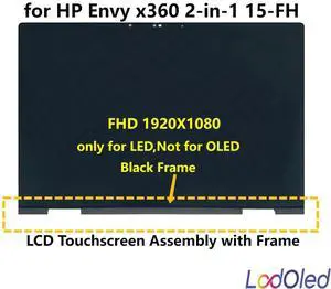 FOR 15.6 LED FHD LCD Screen Display Digitizer Assembly +Frame(Black) N48155-001 for 2-in-1 15Z-FH000 1920x1080