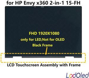 FOR 15.6 LED FHD LCD Screen Display Digitizer Assembly for 2-in-1 15-fh0000la With Frame(Black) 1920x1080 30pins