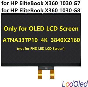 FOR IPS 13.3 UHD 4K LCD Panel Screen Digitizer Glass Assembly for Book 1030 G7/G8 3840X2160 40pins 60hz