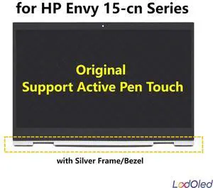 FOR 15.6 LED FHD LCD Screen Digitizer Assembly W/Frame(Silver) L20114-001 for 15-cn Support Pen 1920X1080