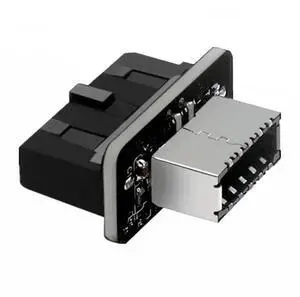 USB 3.0 (3.1 Gen 2) 19 Pin Header to USB 3.1 Type-E to 20 Pin A-Key Adapter Type C Front Panel Chassis Bracket