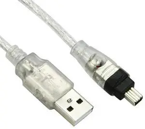 FOR USB Male to Firewire IEEE 1394 4 Pin Male iLink Adapter Cord firewire 1394 Cable for DCR-TRV75E DV