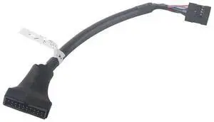 FOR USB 2.0 9Pin Motherboard Female to USB 3.0 20Pin Housing Male Adapter Cable