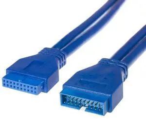 FOR 0.5M 2FT 2" USB 3.0 Motherboard 20 pin male plug to 20pin female extension cable