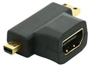 FOR 3-in-1 1080p HDMI Female to Micro / Mini HDMI Male Adapter Connecter Type D C A