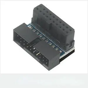 2PCS/Lot USB 3.0 19 Pin 20pin Male To Female Extension Adapter Up Down Angled 90 Degree Motherboard Mainboard