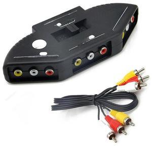 FOR Audio Video AV RCA Switch Splitter Selector 3 to 1 RCA composite AV cable for STB TV DVD player