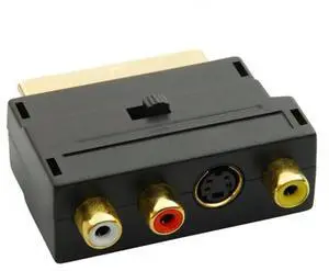 RCA to Scart Adapter Video DVD Recorder TV Television Projector