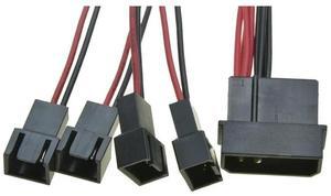 FOR Molex IDE Male Port 1 to 4 ways 3Pin Fan Male port Cable D plug to3 Pin cooler Y Splitter Power supply Cable 12V