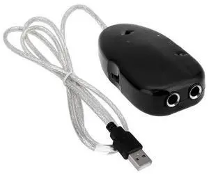 Black Easy Plug and Play Guitar Link to USB Interface Cable PC and Video Recording 24