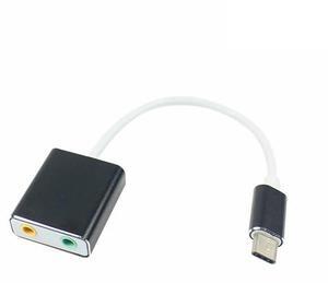 FOR USB C to 3.5mm Audio Jack Headphone Mic Sound Adapter for PC, 7.1 External Type C USB Sound Card for book Pro Air.