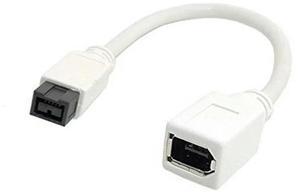 FOR The White IEEE 1394 6PIN Female to 1394b 9PIN male Firewire 400 TO 800 Cable 10cm
