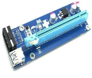 FOR PCI-E 1X To 16X Pcie Extension Cable USB3.0 Adapter Card Graphics Extension Riser Converter Cable4pin Interface X1 To X16