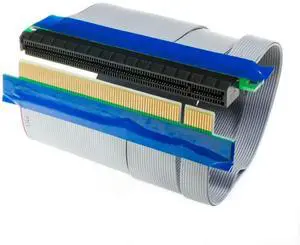 PCIE 16x 16x Card Flex Flexible Ribbon 15cm PCI-Express Riser Extension CableLitecoin