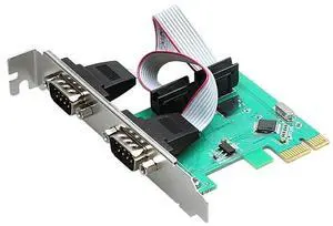2 Port RS232 RS-232 Serial Port COM to PCI-E PCI Express Card Adapter Converter WCH CH382L